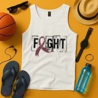 Fight Breast Cancer Awareness Leopard Ribbon Tank Top thumb 4