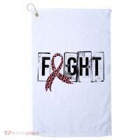 Fight Breast Cancer Awareness Leopard Ribbon Golf Towel thumb 0