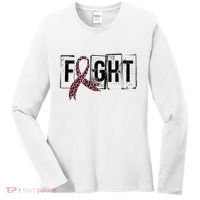 Fight Breast Cancer Awareness Leopard Ribbon Women's Long Sleeve Shirt thumb 0
