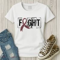 Fight Breast Cancer Awareness Leopard Ribbon Women's T-Shirt thumb 3