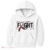 Fight Breast Cancer Awareness Leopard Ribbon Kids Hoodie thumb 0