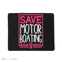 Funny Breast Cancer Save Motor Boating Pin.K Ribbon Gift Mousepad thumb 0