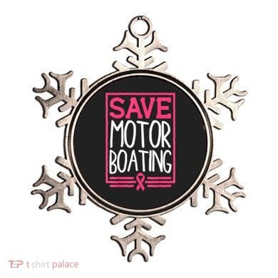 Funny Breast Cancer Save Motor Boating Pin.K Ribbon Gift Ornament