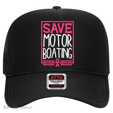 Funny Breast Cancer Save Motor Boating Pin.K Ribbon Gift Hat