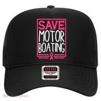 Funny Breast Cancer Save Motor Boating Pin.K Ribbon Gift Hat thumb 0