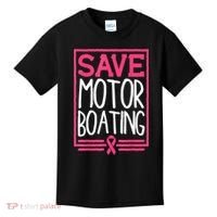 Funny Breast Cancer Save Motor Boating Pin.K Ribbon Gift Kids T-Shirt thumb 0