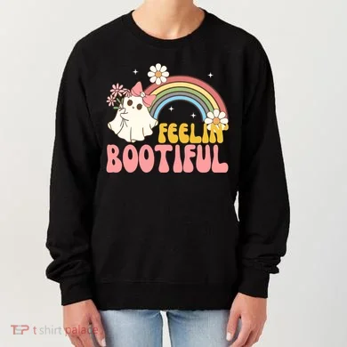 Feeling Bootiful Cute Retro Ghost Halloween Women's Sweatshirt