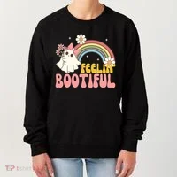 Feeling Bootiful Cute Retro Ghost Halloween Women's Sweatshirt thumb 0