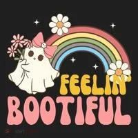 Feeling Bootiful Cute Retro Ghost Halloween Women's Sweatshirt thumb 2