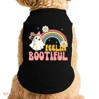 Feeling Bootiful Cute Retro Ghost Halloween Doggie Tank thumb 0