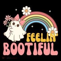 Feeling Bootiful Cute Retro Ghost Halloween Doggie Tank thumb 4