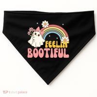 Feeling Bootiful Cute Retro Ghost Halloween USA-Made Doggie Bandana thumb 0
