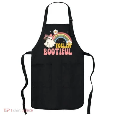Feeling Bootiful Cute Retro Ghost Halloween Apron