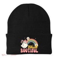 Feeling Bootiful Cute Retro Ghost Halloween Beanie thumb 0