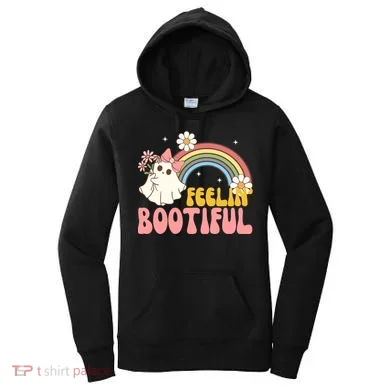 Feeling Bootiful Cute Retro Ghost Halloween Women's Hoodie