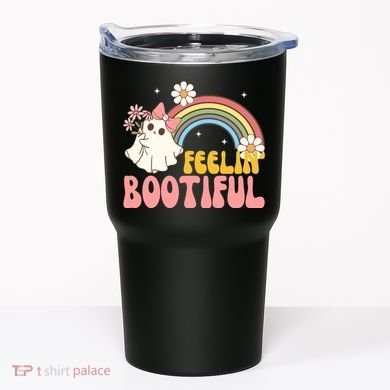 Feeling Bootiful Cute Retro Ghost Halloween Tumbler