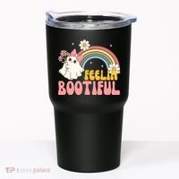 Feeling Bootiful Cute Retro Ghost Halloween Tumbler thumb 0