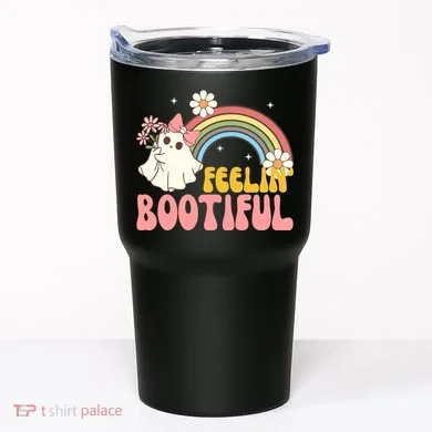 Feeling Bootiful Cute Retro Ghost Halloween Tumbler