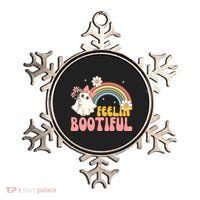 Feeling Bootiful Cute Retro Ghost Halloween Ornament thumb 0
