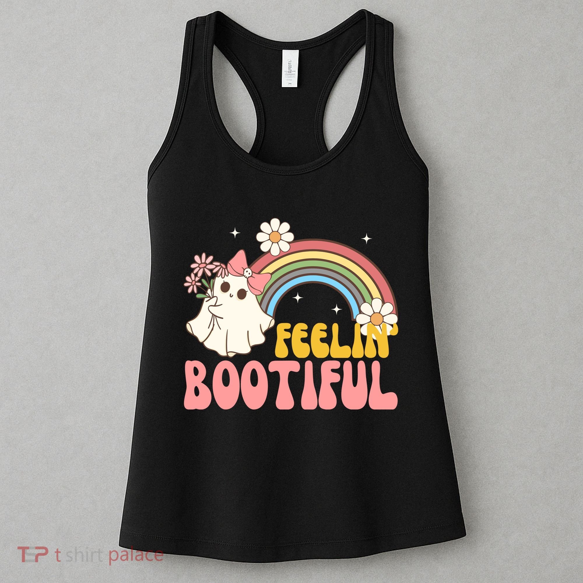 Feeling Bootiful Cute Retro Ghost Halloween Women's Tank Top