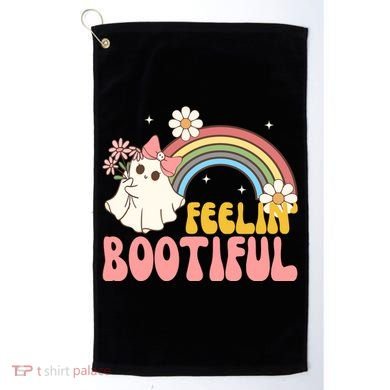 Feeling Bootiful Cute Retro Ghost Halloween Golf Towel
