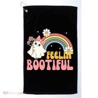 Feeling Bootiful Cute Retro Ghost Halloween Golf Towel thumb 0