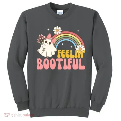 Feeling Bootiful Cute Retro Ghost Halloween Sweatshirt
