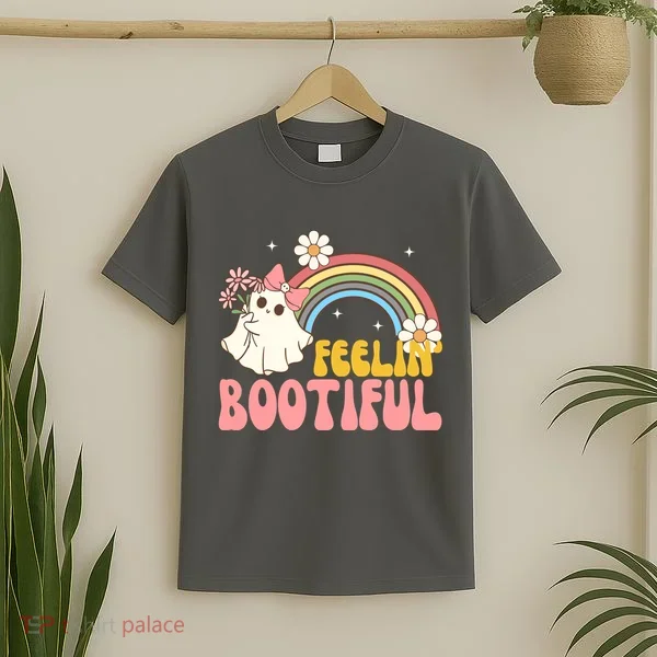Feeling Bootiful Cute Retro Ghost Halloween T-Shirt