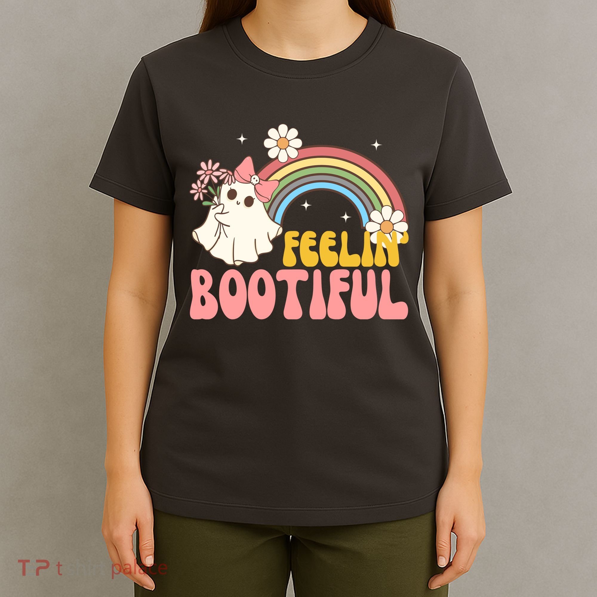 Feeling Bootiful Cute Retro Ghost Halloween T-Shirt