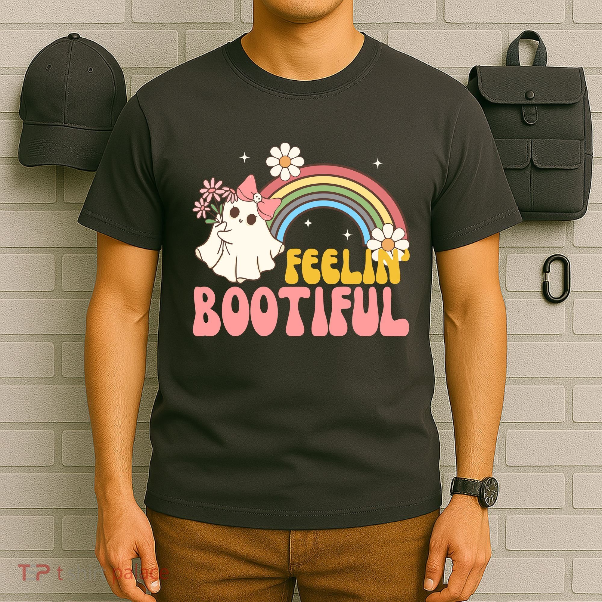 Feeling Bootiful Cute Retro Ghost Halloween T-Shirt