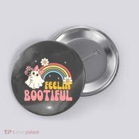Feeling Bootiful Cute Retro Ghost Halloween Button thumb 0