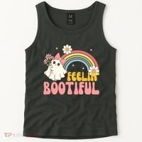 Feeling Bootiful Cute Retro Ghost Halloween Tank Top thumb 2
