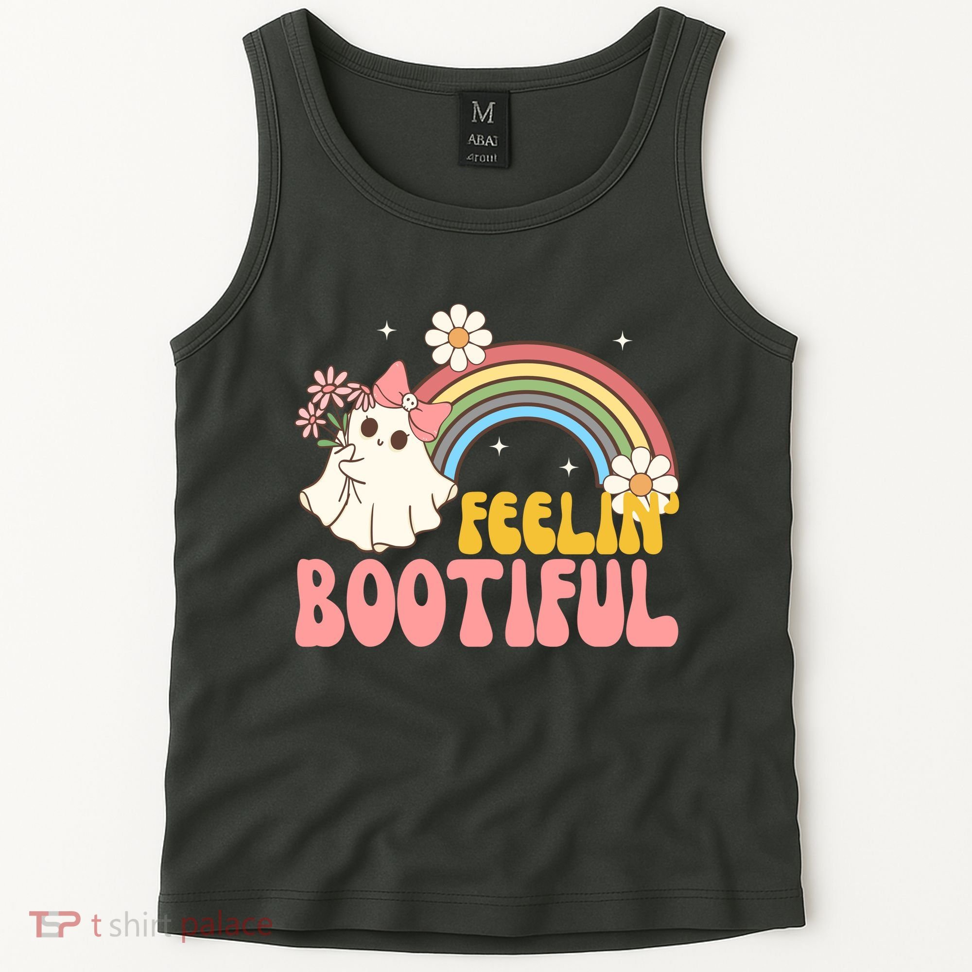 Feeling Bootiful Cute Retro Ghost Halloween Tank Top