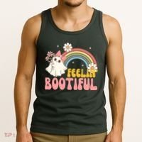 Feeling Bootiful Cute Retro Ghost Halloween Tank Top thumb 3
