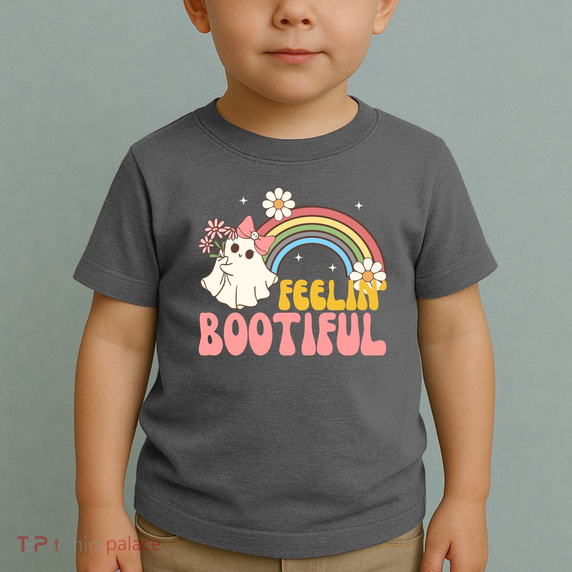 Feeling Bootiful Cute Retro Ghost Halloween Toddler T-Shirt