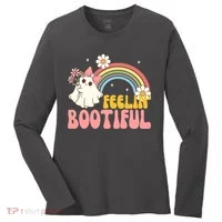 Feeling Bootiful Cute Retro Ghost Halloween Women's Long Sleeve Shirt thumb 0