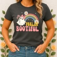Feeling Bootiful Cute Retro Ghost Halloween Women's T-Shirt thumb 2