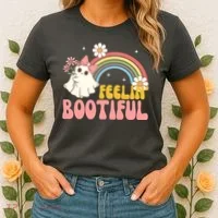 Feeling Bootiful Cute Retro Ghost Halloween Women's T-Shirt thumb 2