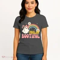 Feeling Bootiful Cute Retro Ghost Halloween Women's T-Shirt thumb 4