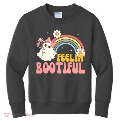 Feeling Bootiful Cute Retro Ghost Halloween Kids Sweatshirt