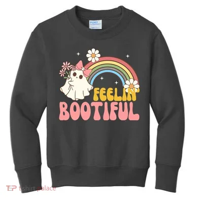 Feeling Bootiful Cute Retro Ghost Halloween Kids Sweatshirt