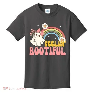 Feeling Bootiful Cute Retro Ghost Halloween Kids T-Shirt