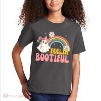 Feeling Bootiful Cute Retro Ghost Halloween Kids T-Shirt thumb 2