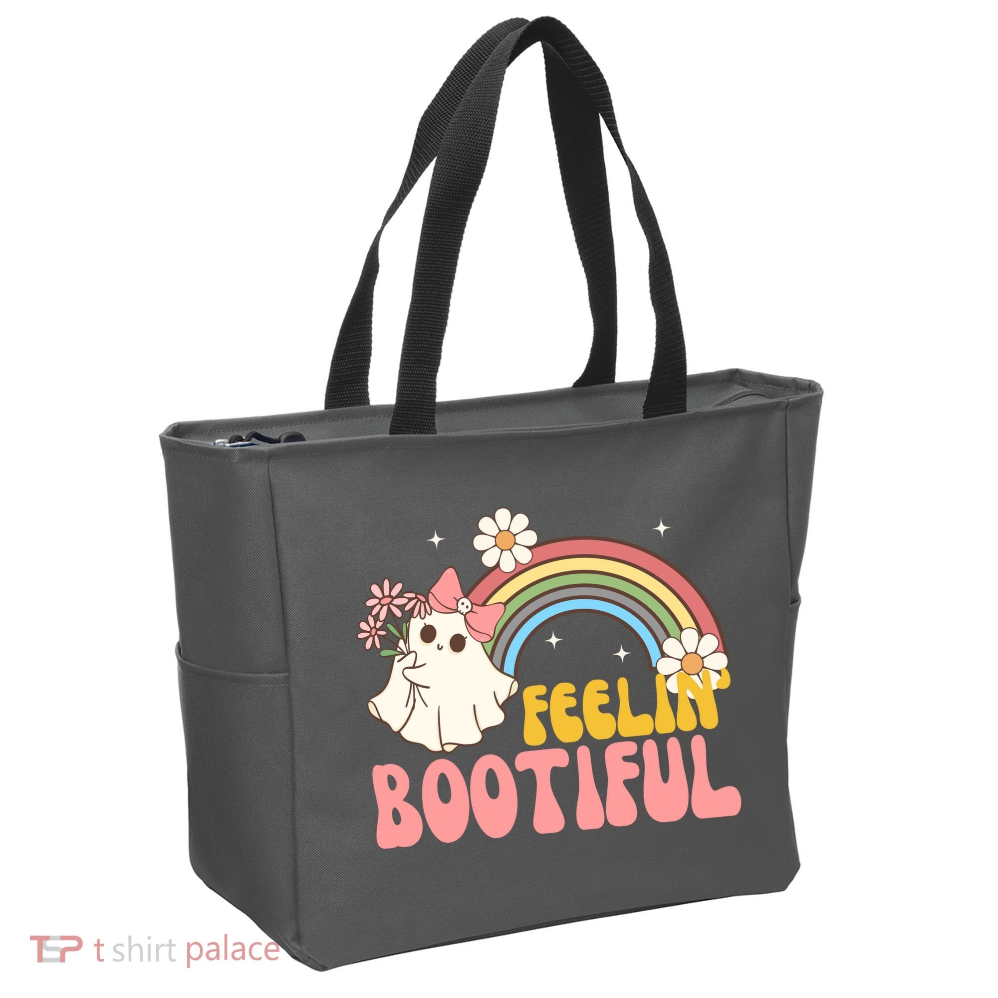 Feeling Bootiful Cute Retro Ghost Halloween Tote Bag