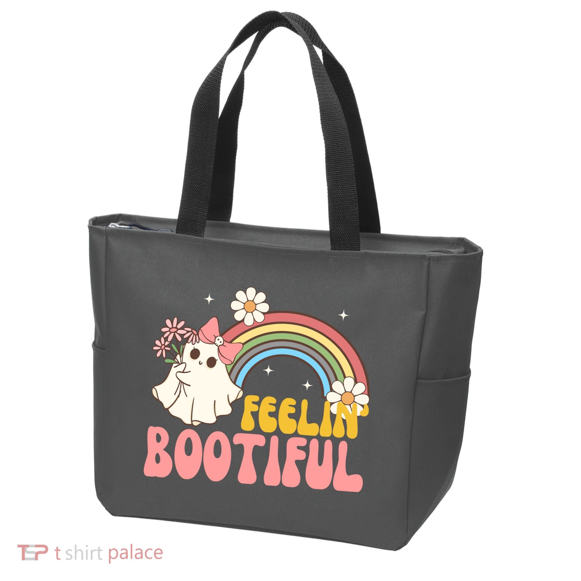 Feeling Bootiful Cute Retro Ghost Halloween Tote Bag