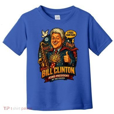 Funny Bill Clinton – Vintage 90s President Sax Design Toddler T-Shirt