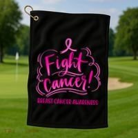 Fight Breast Cancer Awareness Golf Towel thumb 1