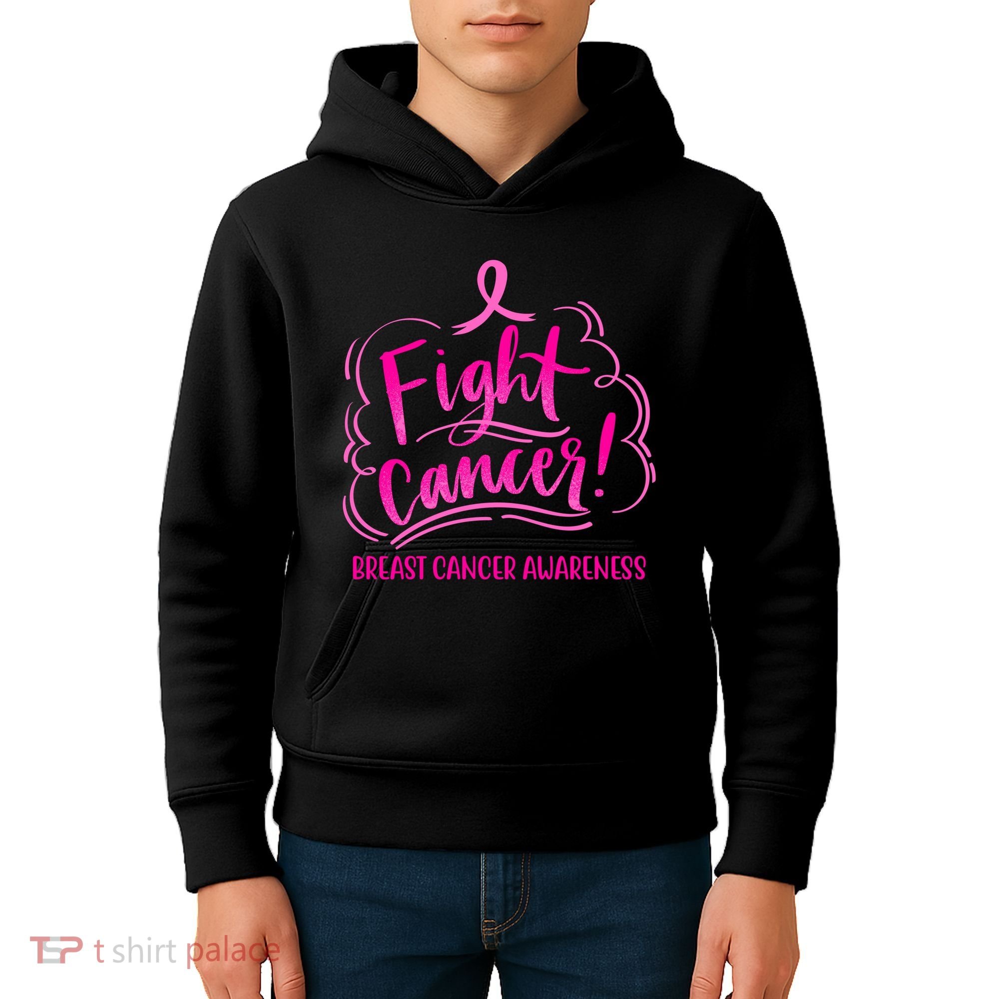 Fight Breast Cancer Awareness Kids Hoodie