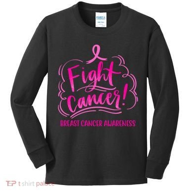 Fight Breast Cancer Awareness Kids Long Sleeve Shirt