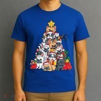 French Bulldog Christmas Tree Dog Santa Xmas Funny Gift Boys Cool Gift T-Shirt thumb 3